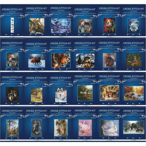 Embroidery Cross Stitch Kits Needlework Christmas Snowing horse styles 14CT Counted Unprinted DMC DIY Arts Handmade Decor 3