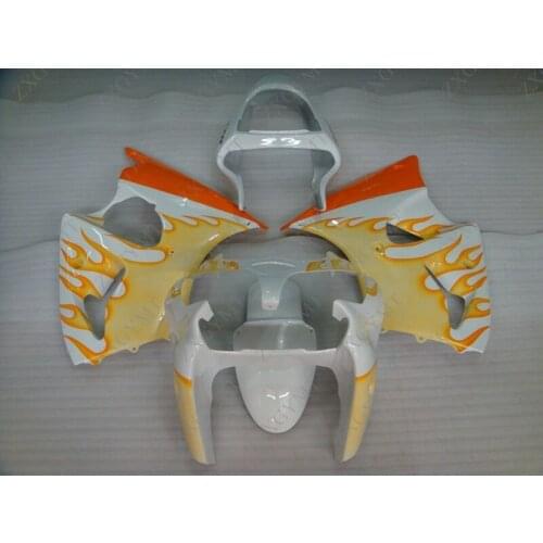 Fairing for Kawasaki ZX6r 2000 - 2002 White Yellow Frame Fairing Kits 636 ZX-6r 00 Abs Fairing Ninja ZX-6r 2001