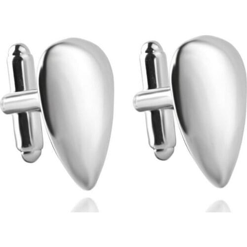 One pair popular alloy rhodium plated 2.2cm water drop fashion French style mens cufflink for suit xyc180