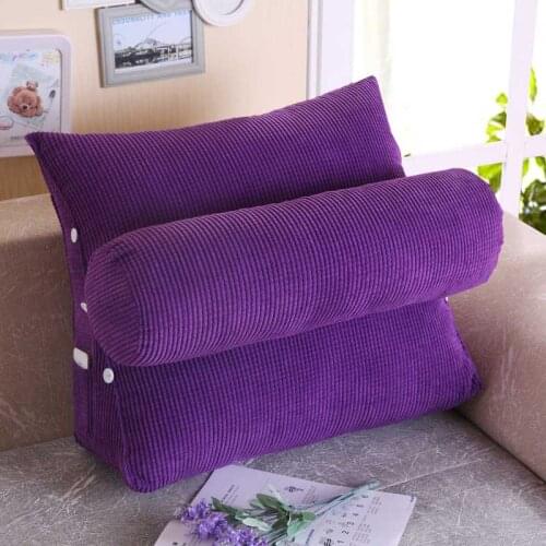 Solid Color Simple Backrest Pillow Breathable Chair Sofa Lumbar Pads Office Chair Seat Cushion Support Waist Pads