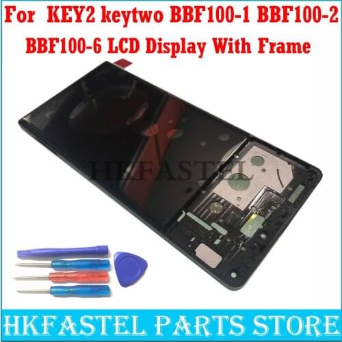 For BlackBerry KEY2 keytwo key 2 Key two BBF100-1 BBF100-2 BBF100-6 Mobile phone LCD Display touch screen Front Frame Cover