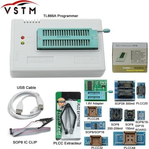 2020 Newest V10.27 TL866II Plus Universal Original minipro programmer TL866 nand flash AVR PIC Bios USB Programmer+28pcs adapter