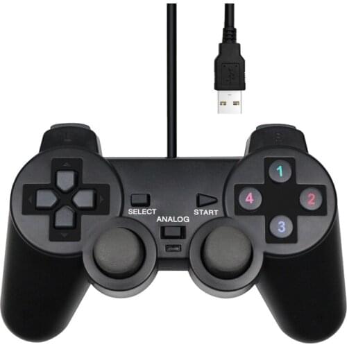 Wired USB Controller Gamepad For WinXP/Win7/Win8/Win10 For PC Computer Laptop Black Game Joystick