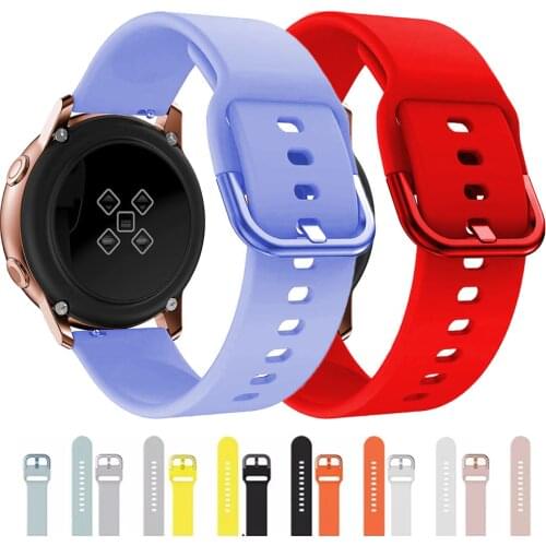 20mm 22mm watch band For Samsung Galaxy watch 3/active 2 46/42mm Gear s3 silicone bracelet amazfit HUAWEI watch GT 2e/pro strap