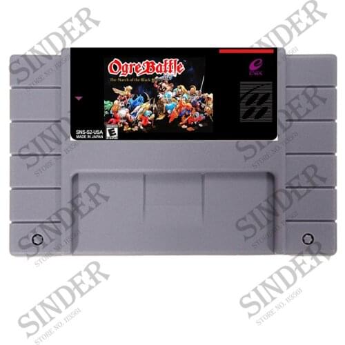 Save File Ogre Battle The March of the Black Queen 16 bit Super Game Card For NTSC USA Game Player