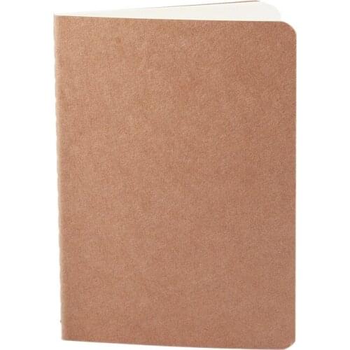 Notebook blank notepad book vintage soft copybook daily memos Kraft paper journal notebooks Brown, 140*100mm