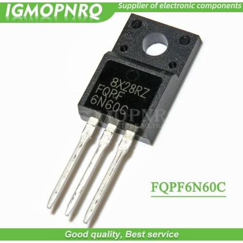 100pcs FQPF6N60C 6N60C 6N60 MOSFET 600V 6A N-Channel transistor TO-220F new original