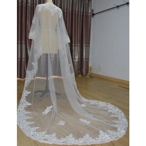 Tulle Lace cape veil, white cape veil, royal cape veil, wedding cape veil, cathedral cape veil, white cover up bride cape veil