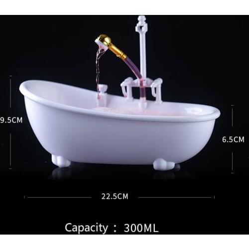 Funny Creative Bathtub Cocktail Glass Electric Cyclic Water Spray Cup Milkshake Cold Drinks Bar Nightclub TIKI Flip Wine Tumbler