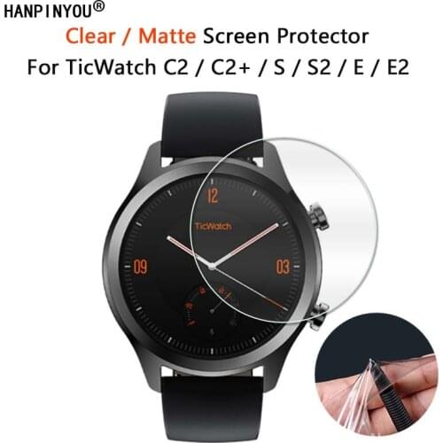 10 Pcs For Mobvoi TicWatch C2 Plus E E2 S S2 Smart Watch Clear Glossy / Matte Screen Protector Soft Film -Not Tempered Glass