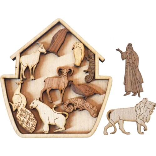 Creative 1 Set Art Puzzle Creative Develop Problem-solving Ability Wood Children Educational Puzzle Toys Jigsaw for Gifts