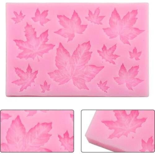 DIY Silicone Maple Leaves Mold Chocolate Cookies Jelly Making Mold Fondant Cake Sugar Craft Decorating Tools Pastry Baking Mold