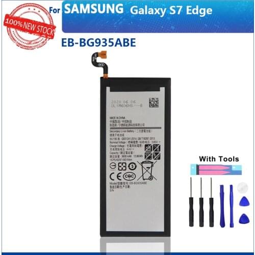 100% Genuine EB-BG935ABE For Samsung GALAXY S7 Edge G9350 G935FD G935F EB-BG935ABA 3600mAh Mobile Phone New Batteries With Tools