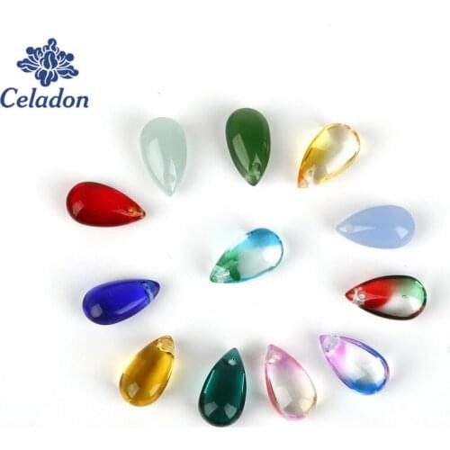 5pcs/lot Czech Glass Water Droplet Beads Waterdrop Bead Charm for Bracelet Earring Making DIY Jewelry Accessories 14x8mm