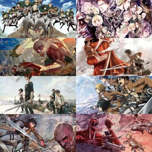 5D DIY Diamond Painting Attack on Titan Anime Diamond Embroidery Full Drill Mosaic Kids Room Decoration Cross Stitch Kits Gift
