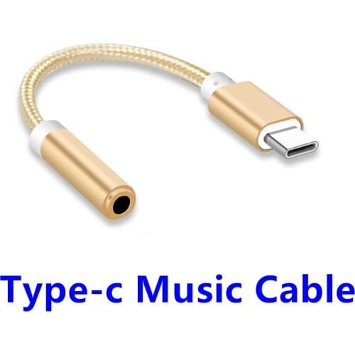 CatXaa Type-C Aux Earphone Adapter Type C to 3.5mm Audio Music Cable Converter for Xiaomi 6 6X Note3 Huawei P20 Pro Mate10 Pro