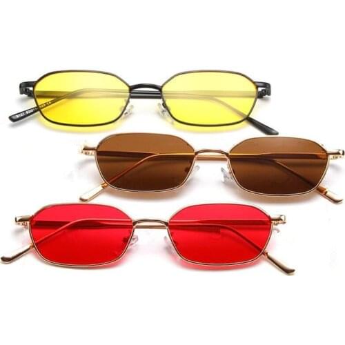 Brand Designer Sunglasses Alloy Frame Sun Glasses Retro Goggles Anti-UV Spectacles Polygon Eyeglasses Ornamental Adumbral A