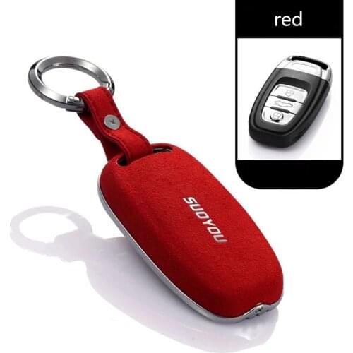 Genuine Leather Key Fob case Cover Cover Case Galvanized Alloy for Audi A1 A3 A4 A5 A6 A7 A8 Q5 Q7 R8 S5 S7 Q5 RS