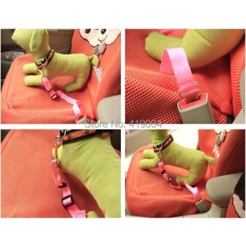 Colorful Adjustable Dog Car Clip Pet Safety Seat Belt Size 2.5x70cm Fedex DHL Free Shipping ,200pcs/lot