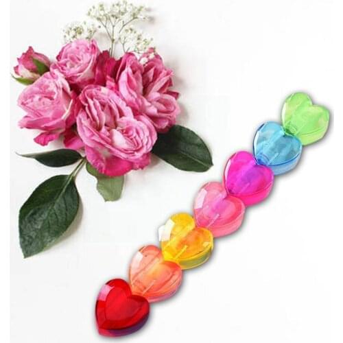 Kawaii Assembly Heart Bear Shap Fluorescent Note Number Pen Set Gift Highlight Mark Children Painting School Supplies Stati K1H0