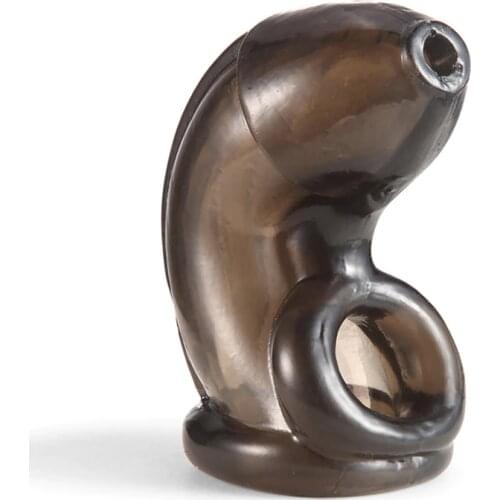 Silicone Chastity Cage Penis Ring Male Scrotal Binding Lock Cock Cage Chastity Sex Toys Prevent Penis Erection Adult Toy for Men