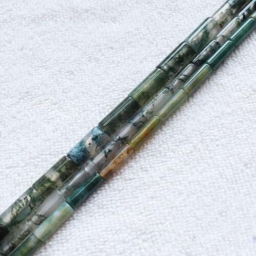 Beautiful 4-14mm Natural Grass and India agates Tube beads 15",For DIYJewelry making!We provide mixed wholesale for all items