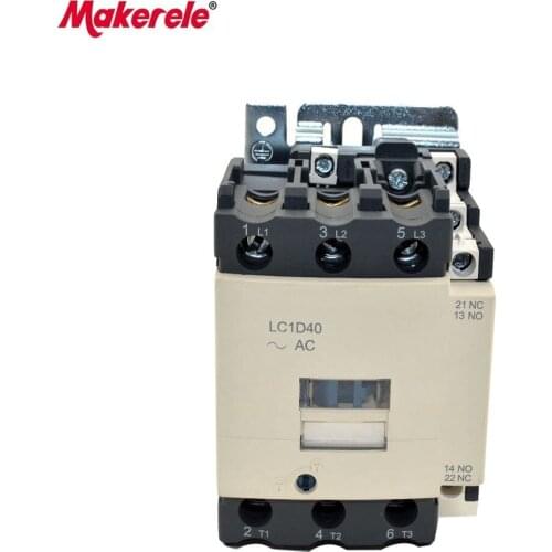 LC1-D40 M7C 3P+NO+NC Telemecanique Contactor 220v Single Phase Electrical Contactor Types With 85% Silver Contacts