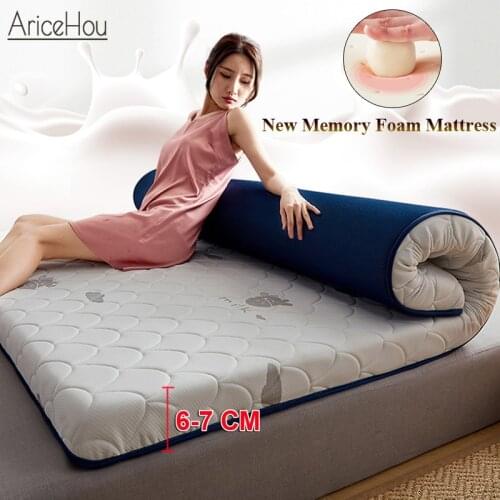 Natural Latex Mattress Pad Folding Mattress Foam With Memory Orthopedic Bed Mattress Tatami For Sleep Orthopedic Padded Springs