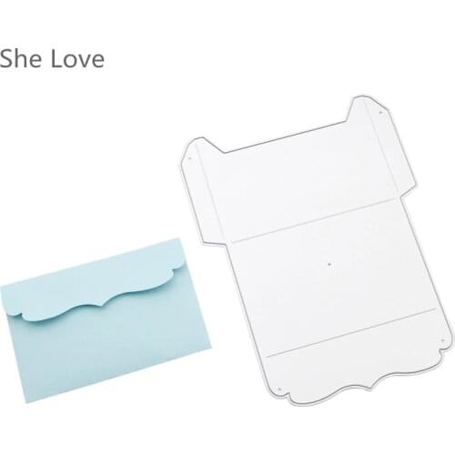 Chzimade Metal Lace Envelope Cutting Dies DIY Scrapbook Photo Album Wedding Decorative Embossing Decoration Craft