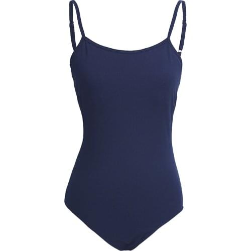 New Women Ballet Costume Solid Color Sleeveless Dancewear Adjustable Straps Gymnastics Leotard for Ballerina Workout Exercise