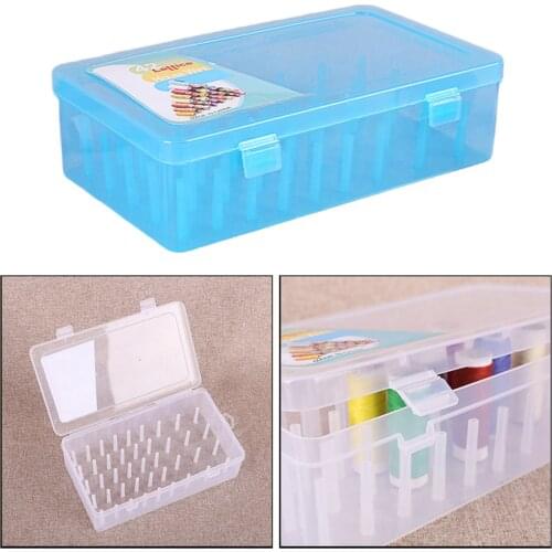 Empty Sewing Thread Storage Box Case Holder Embroidery Spools Organizer Tray