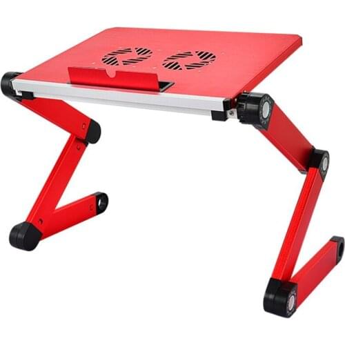 Adjustable Laptop Stand, Laptop Table Desk for Bed/Recliner/Sofa, with Large Cooling Fan and Mouse Pad