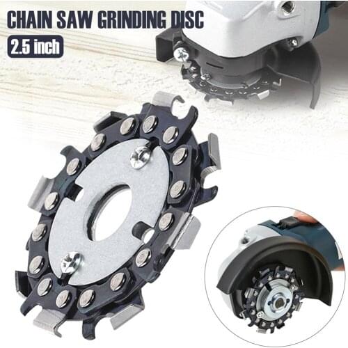 Wood Carving Cutting Disc For Angle Grinder Woodworking Chain Plate Arving Disc Angle Grinding 16mm 2.5 Inch Heavy Duty 2-in-1