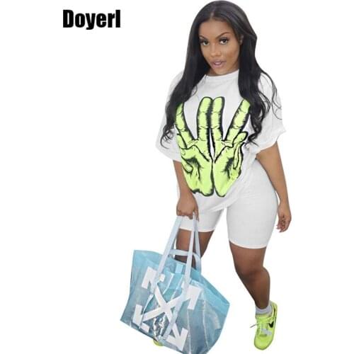 Sportwear Summer Tracksuit Women Clothing Sets Short Sleeve Top and Biker Shorts 2 Piece Set Casual Two Piece Outfits for Women