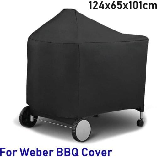 Waterproof BBQ Grill Protective Cover for Weber 7152 Charcoal Grills 124x65x101cm Outdoor Camping BBQ Accessories