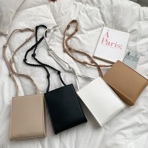 Women Fashionableshoulder bag personality creative bag vertical small square bagSolid color All-match Free shipping