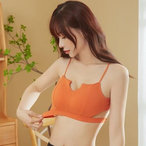 ATHVOTAR New Bra Women Sexy Backless Lingerie Soild Color Push Up Wireless Bralette Thin Comfortable Brassierer Underwear 2021