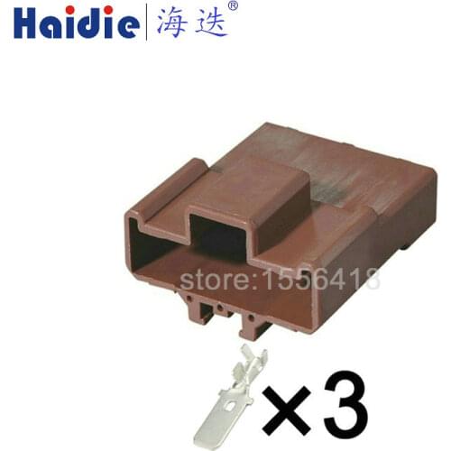 Free shipping 2sets sumitomo 7.8mm 3pin HD series electric auto wire harness female connector 6098-0210