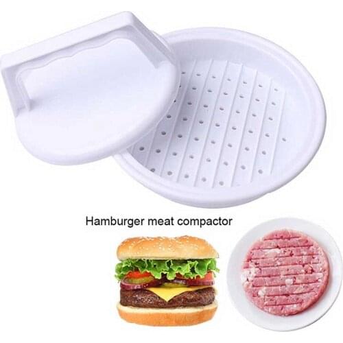 1 Set Round Shape Hamburger Press Food-Grade Plastic Hamburger Meat Beef Grill Burger Press Patty Maker Mold Mould Kitchen Tool