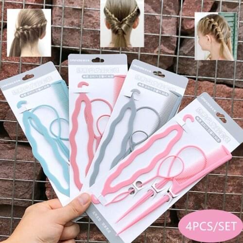 1Set Professional Salon Bun Roller Maker Twist Curler Hair Braid Hair Pin Ponytail Hair Styling Tool Accessories