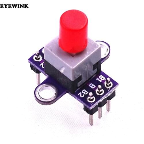 10pcs/lot CJMCU-010 Lock Switch Module Board DC 12V Double Row Switch with Self-locking Switch Button