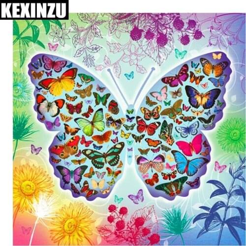 %100Full square/round diamond painting Embroidery Rhinestone Mosaic "butterfly flower"Cross Stitch Wedding decoration LWC