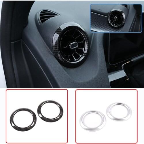 2 Pcs ABS Carbon Fiber Side Air Outlet Ring For Mercedes Benz B GLB Class W247 X247 B200 2019-2020 Accessories