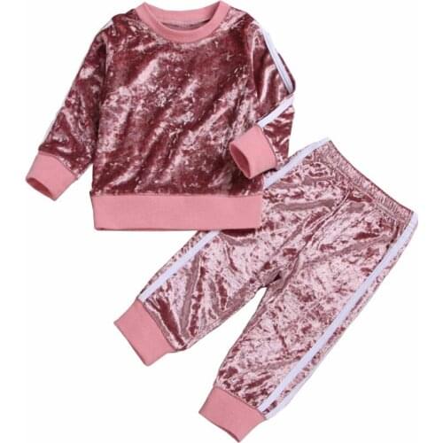 2020 New arrival spring Autumn clothing sets for 1-5 years girls long sleeve shirt+pant 2pcs/set babe girl fashion cloth set