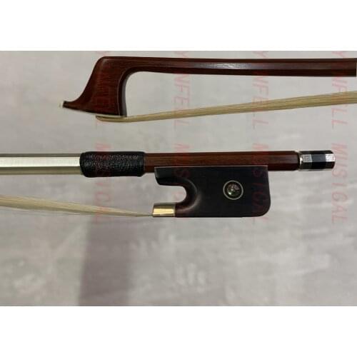 4/4 Well Made Viola Bow Pernambuco Performance Straight Nickel SilverOctagonal BRAZIL WOOD Viola Bow Ebony Frog