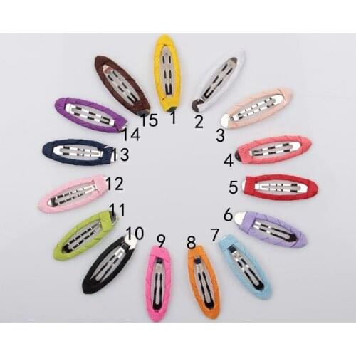 50pcs/lot Water-drop Shape Grosgrain Ribbon Hairpins Metal Hair Clip For Hair bow Flowers Children Hair Accessories H93