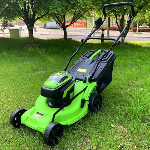 40V Brushless Lithium Electric Lawn Mower Rechargeable Electric Household Hand Push Lawn Trimmer Lawn Mower