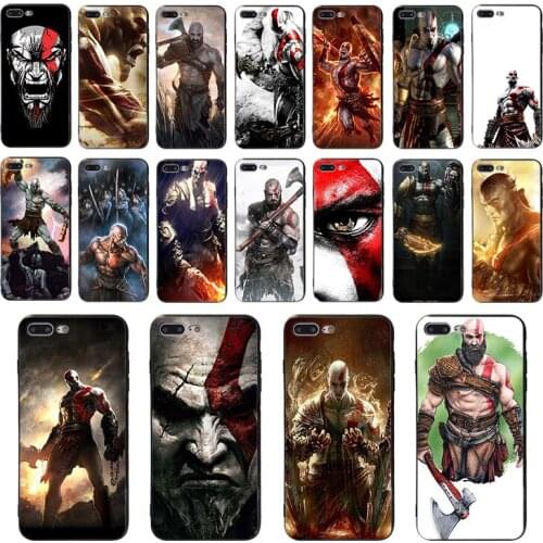 Kratos Soft silicone back cover for iphone case x 6 6s 7 8 plus xs max xr se 5 5s black TPU Coque God Of War Mobile phone shell