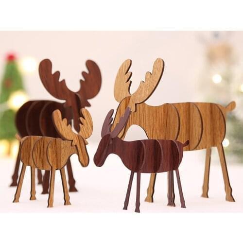 Wooden Elk Ornaments Christmas Decoration Ornaments Christmas ChildrenS Gifts For Home Bars Shopping Malls Festive Pendant
