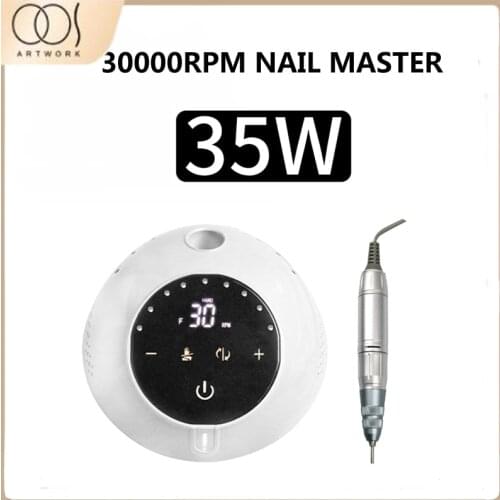 30000rpm 35W Professional Electric Manicure Nail Drill Nail Gel Remover File Professional Strong Nail Polishing Tools